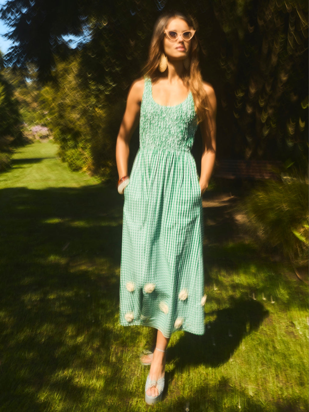 Elle Dress in Meadow Gingham
