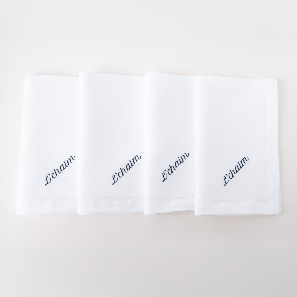 L’Chaim Dinner Napkins, Set of 12
