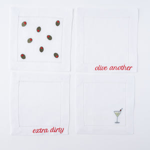 Martini Cocktail Napkins, Set of 4