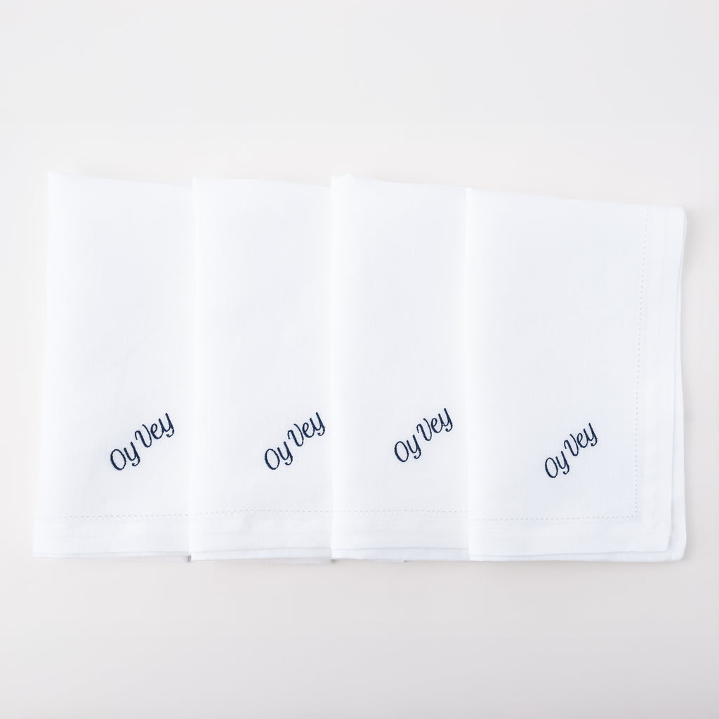 Oy Vey Dinner Napkins, Set of 12