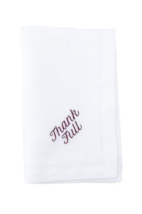 Thank Full Dinner Napkins, Set of 12