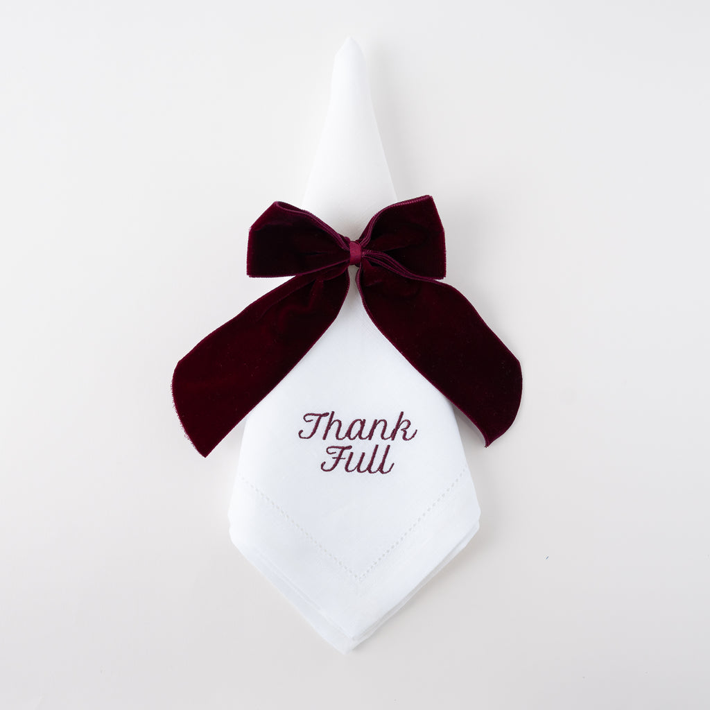 Velvet Napkin Bow
