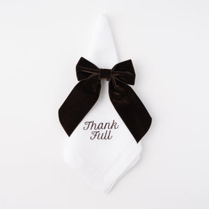 Velvet Napkin Bow, Set of 1