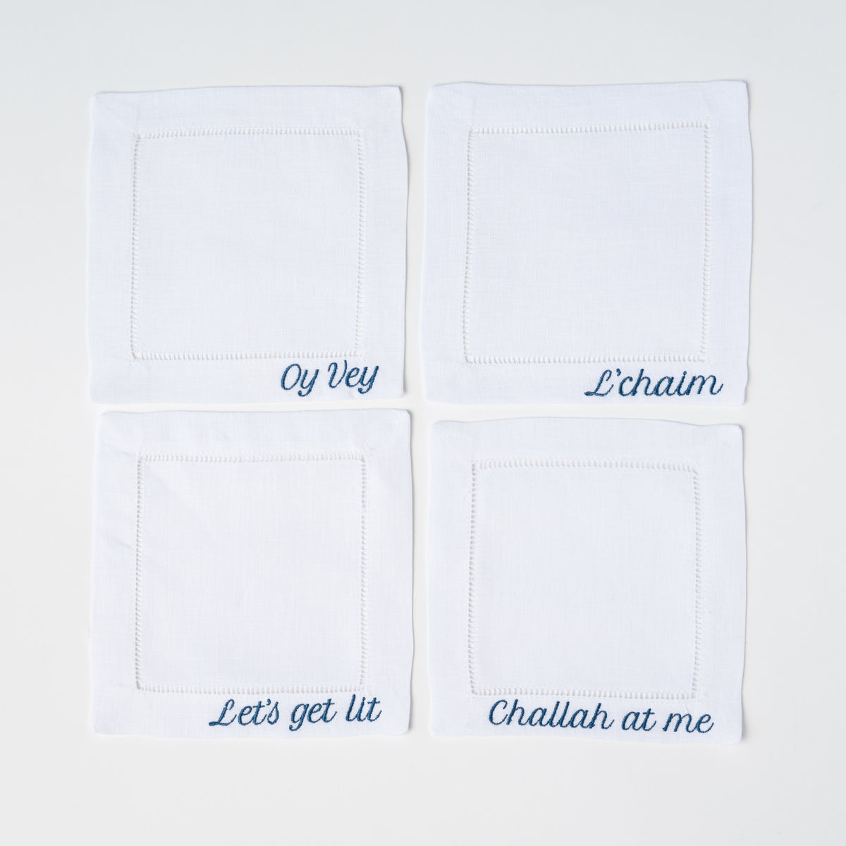 Jewish Sayings Cocktail Napkins, Set of 4