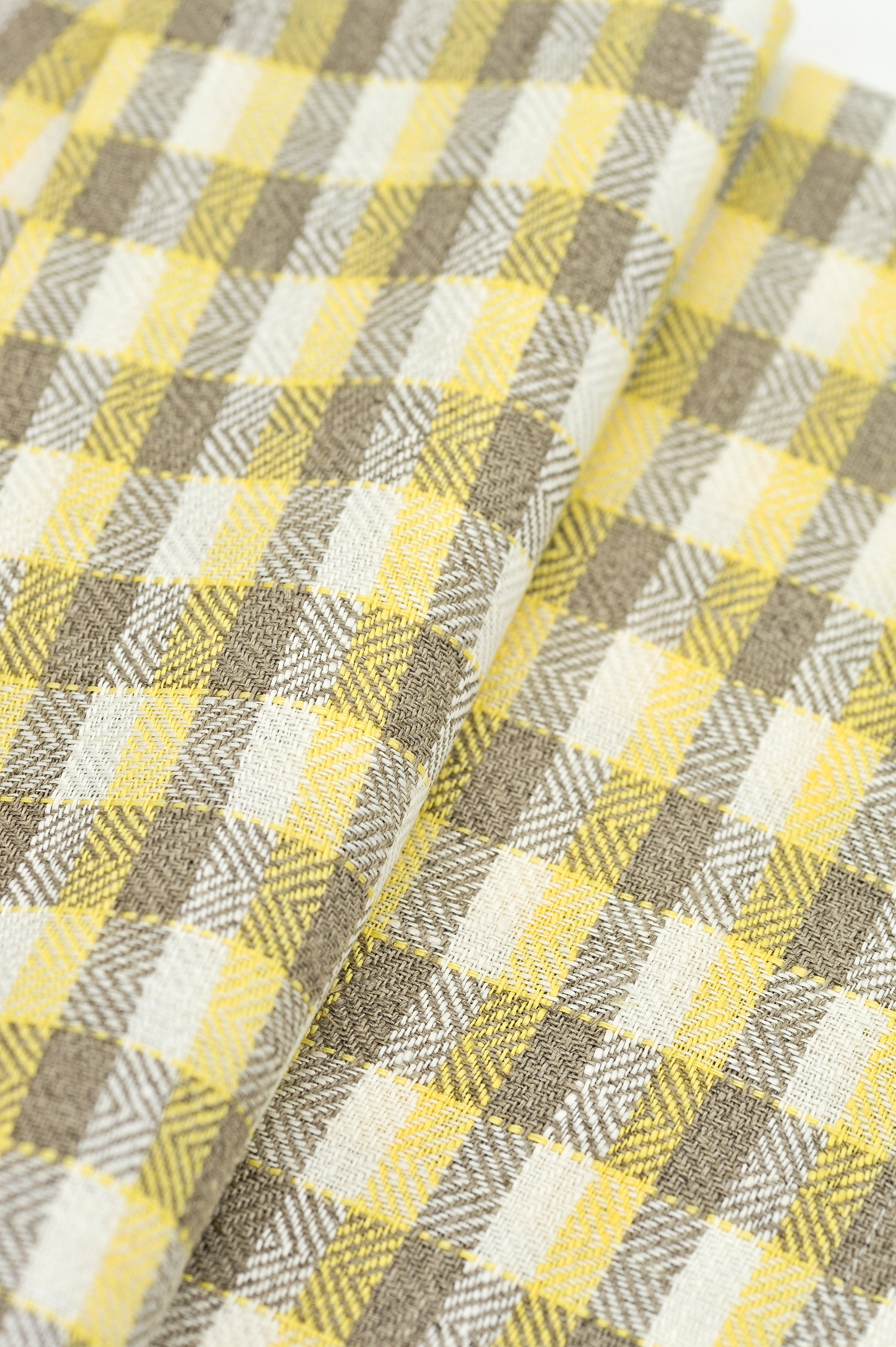 Jacquard Check Napkin in Yellow, Set of 4