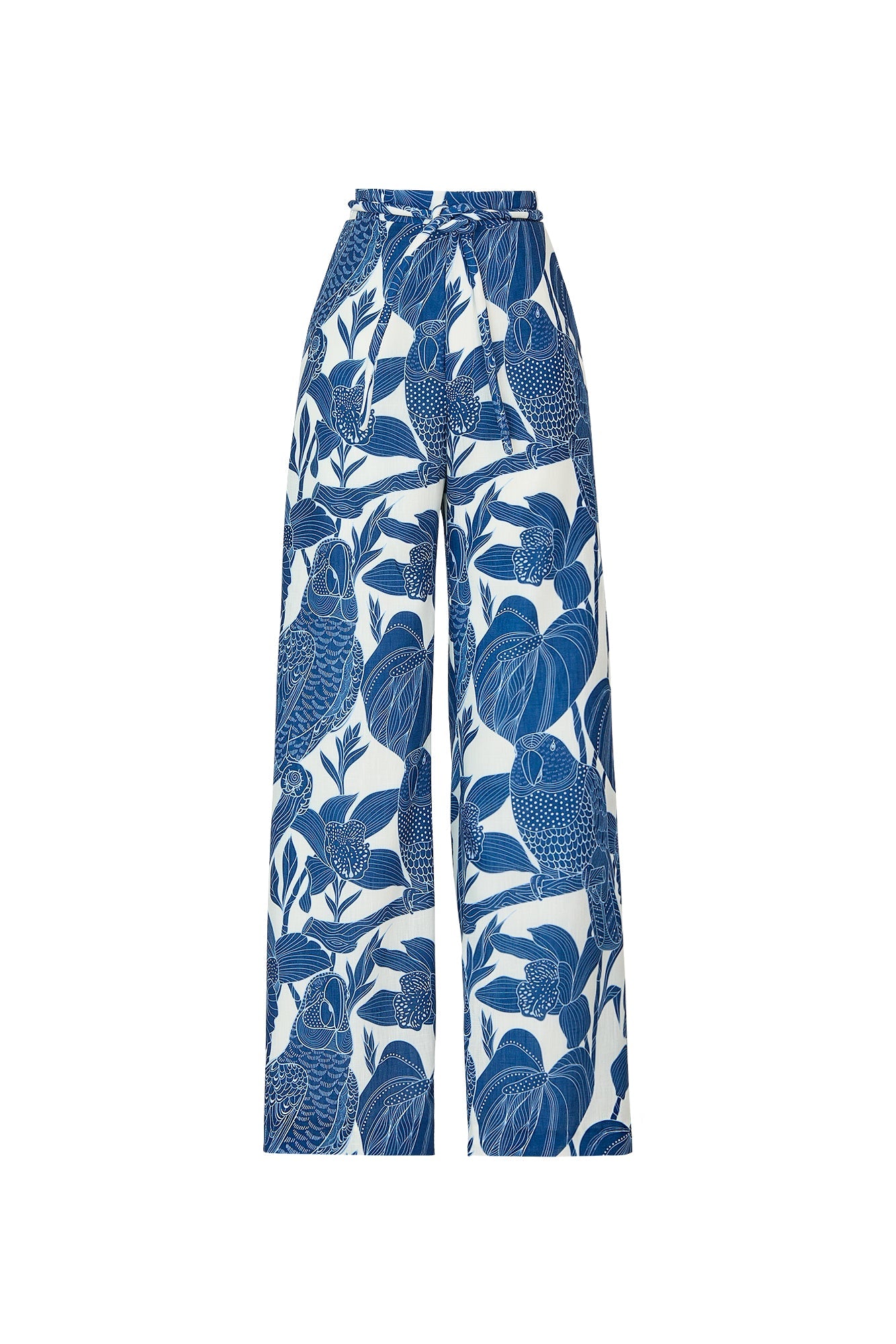 La Colina Pants in Canario Blue Print