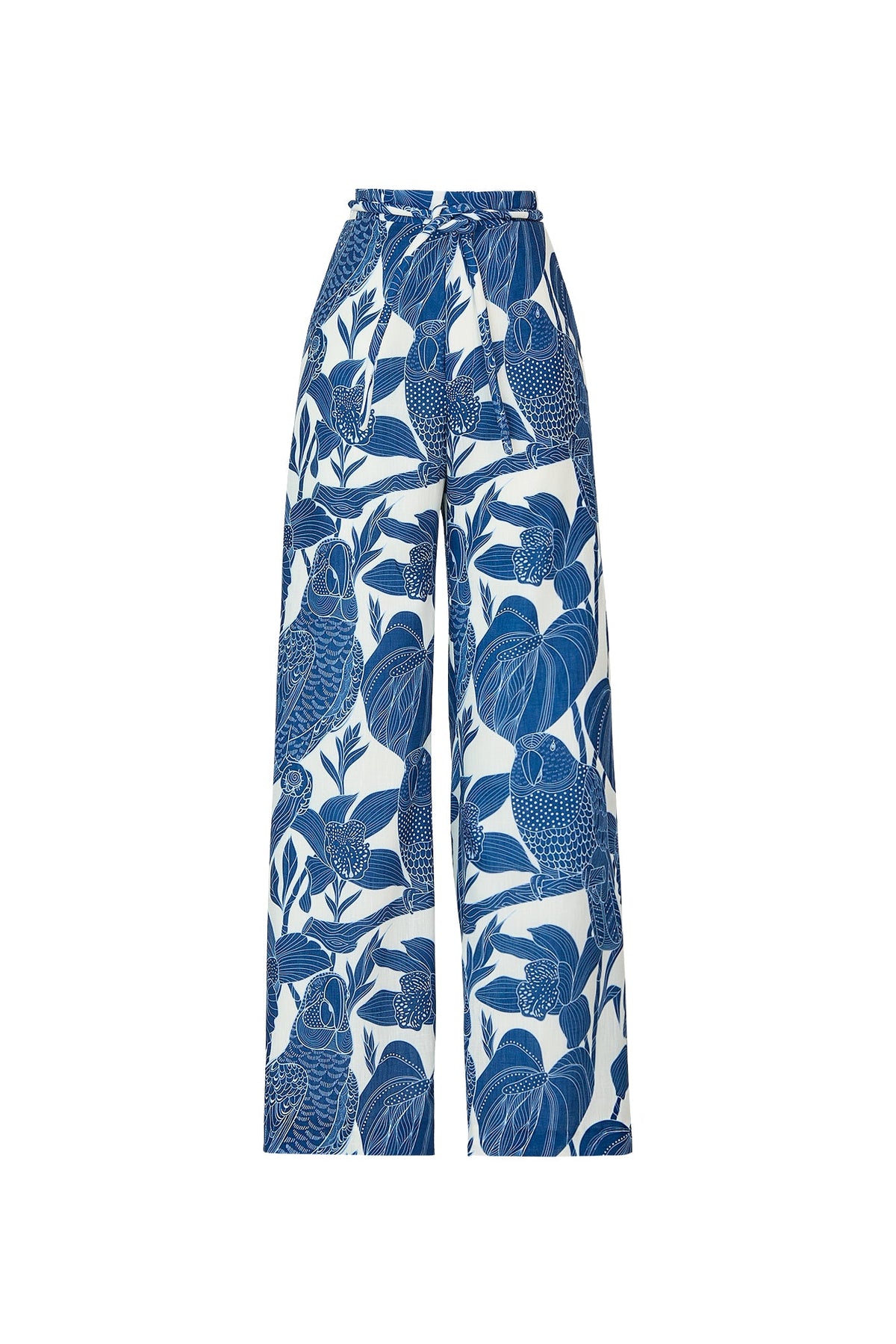 La Colina Pants in Canario Blue Print