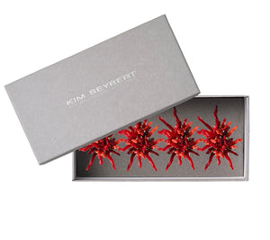 Amalfi Napkin Ring in Coral, Set of 4 in a Gift Box