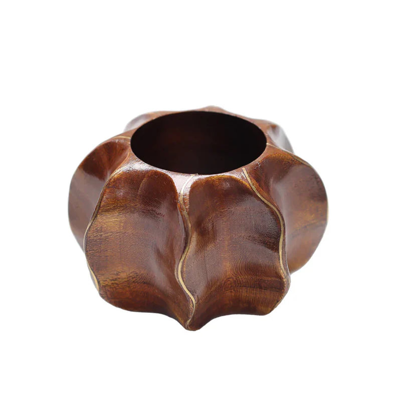 Twist Napkin Ring in Brown & Gold, Set of 4