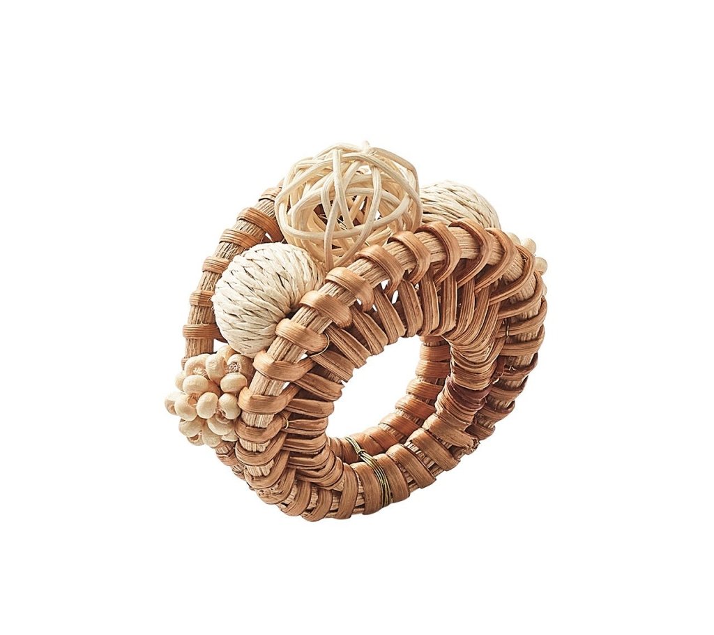 Kim Seybert, Inc.Playa Napkin Ring in Natural, Set of 4Napkin Rings