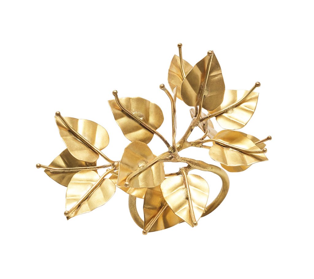 Kim Seybert, Inc.Bougainvillea Napkin Ring in Gold, Set of 4Napkin Rings