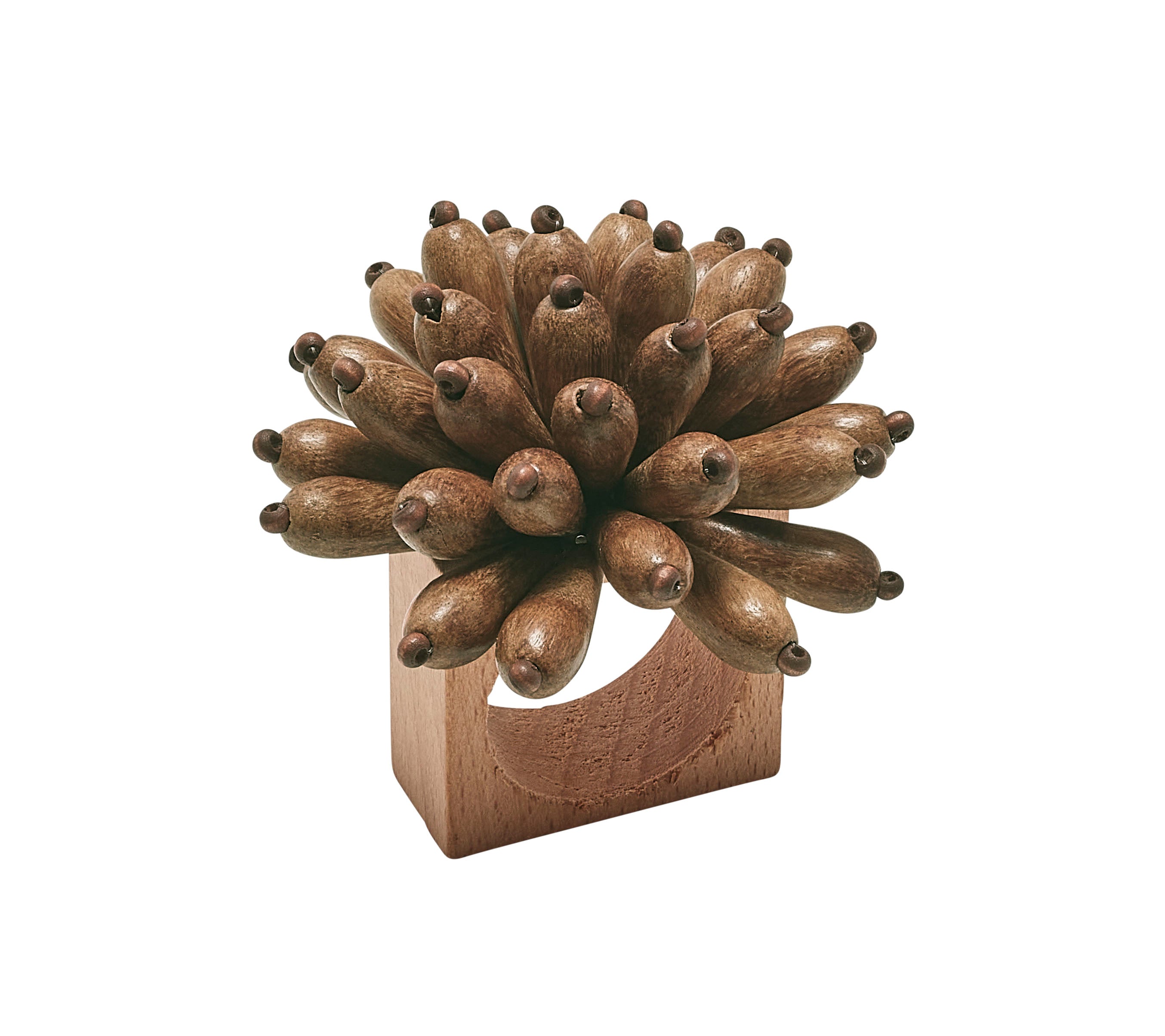 Florette Napkin Ring in Brown, Set of 4