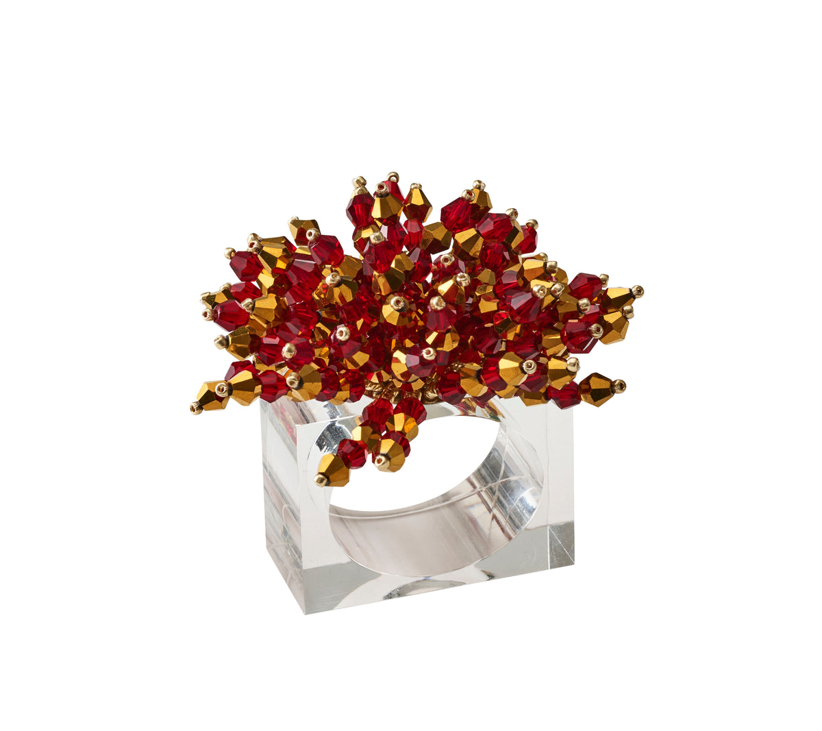 Brilliant Napkin Ring in Red, Set of 4
