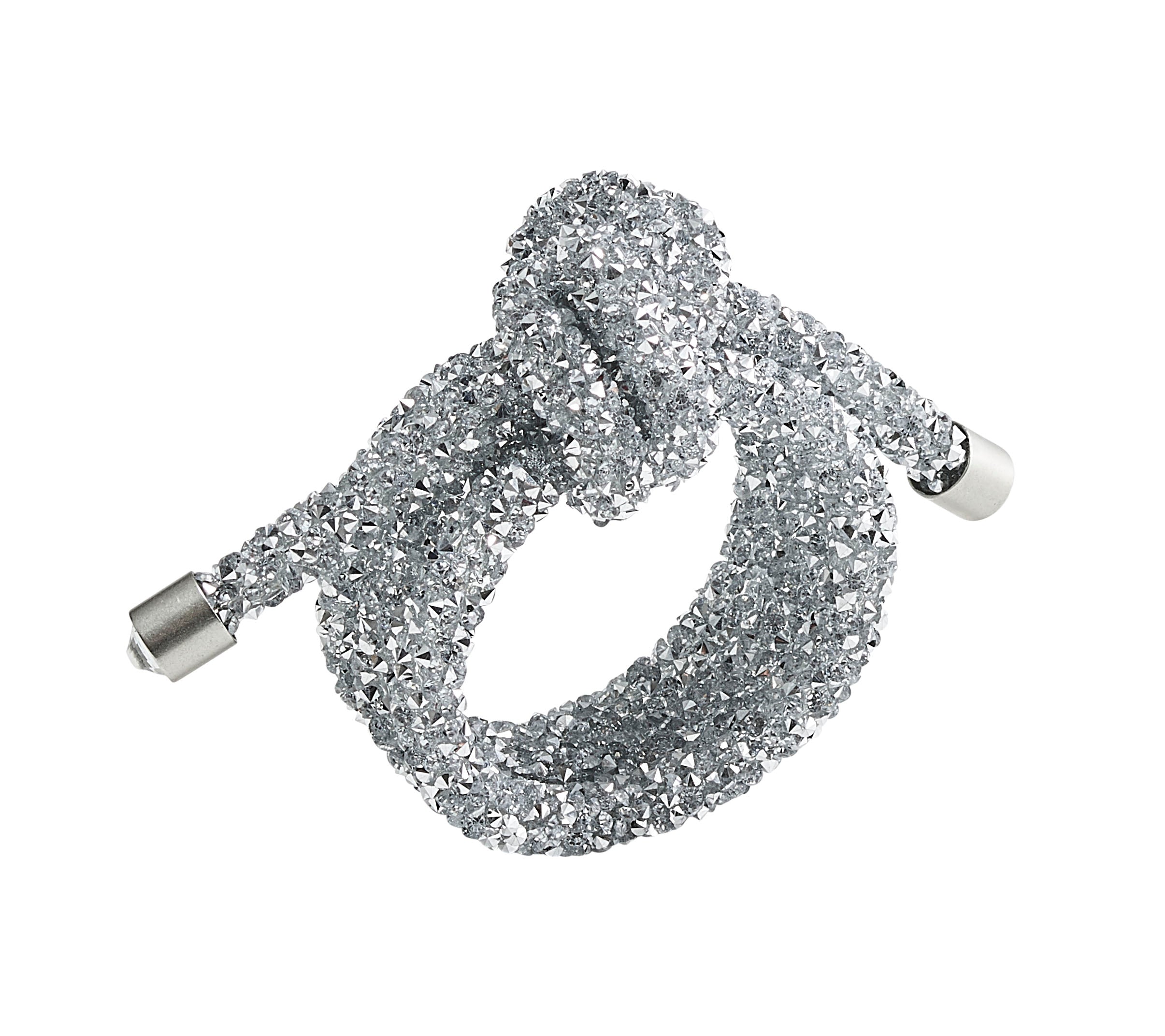 Glam Knot Napkin Ring in Silver, Set of 4