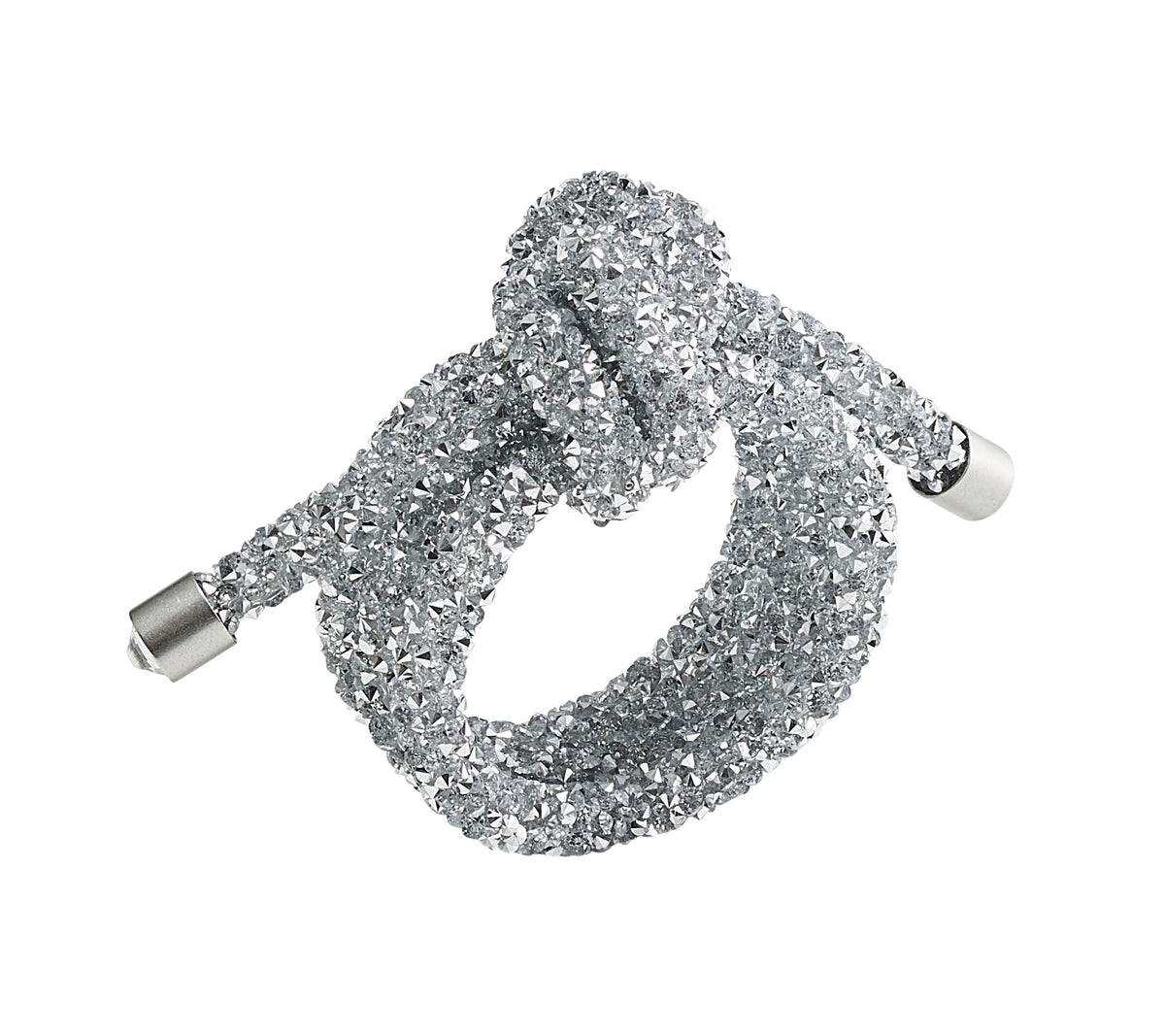 Glam Knot Napkin Ring in Silver, Set of 4