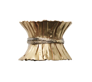 Clinched Napkin Ring in Gold & Silver, Set of 4
