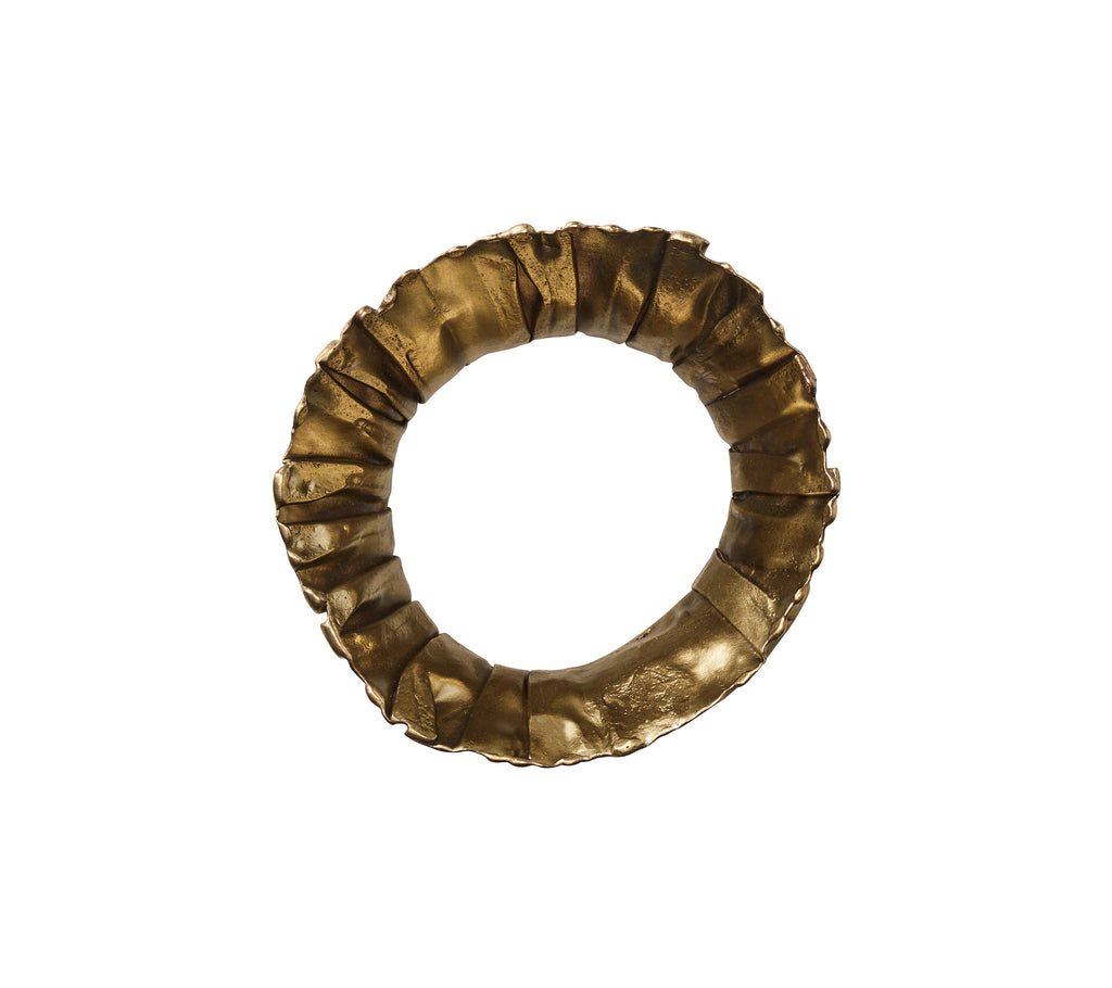 Clinched Napkin Ring in Gold & Silver, Set of 4