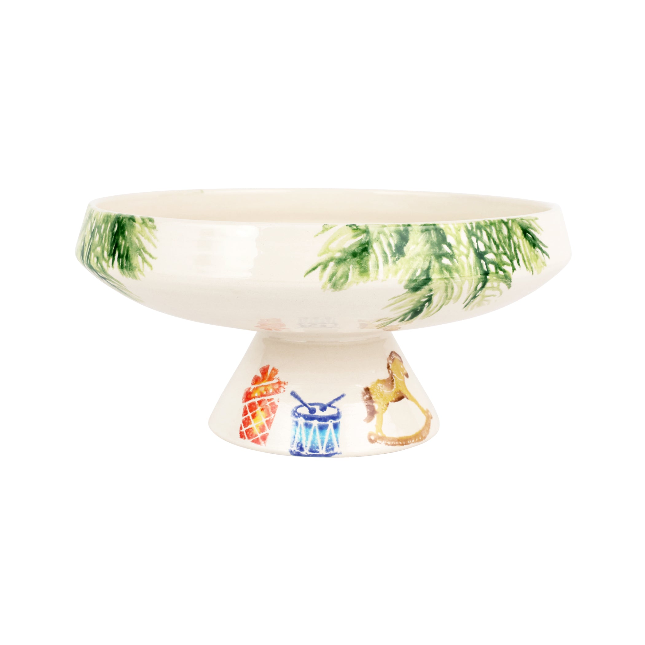 Nutcrackers Pedestal Fruit Bowl in Green