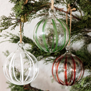 Nuovo Stripe Ornament in Red