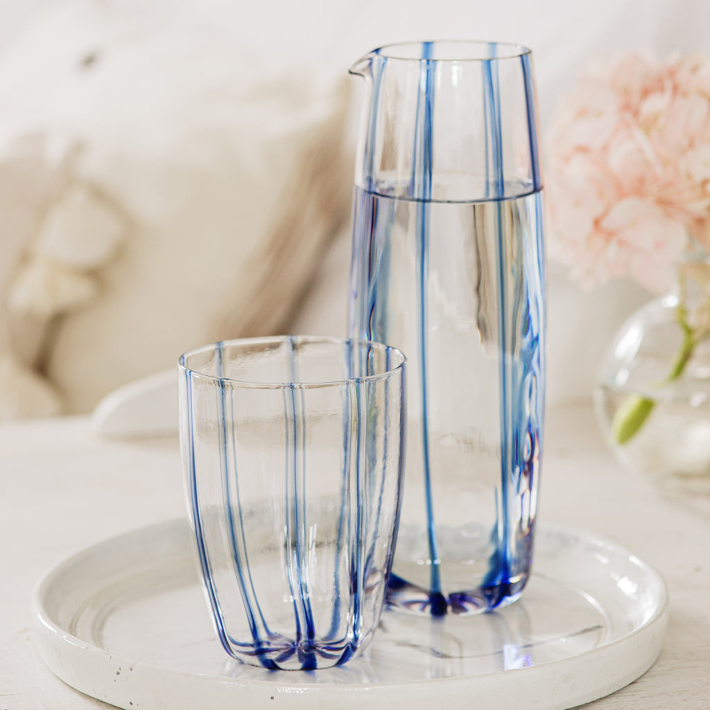 Nuovo Stripe Blue Pitcher
