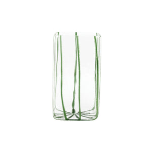 Nuovo Stripe Green Square Vase
