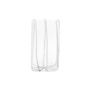Nuovo Stripe White Square Vase