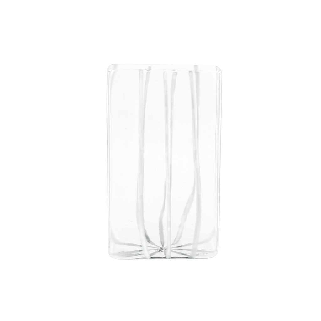 Nuovo Stripe White Rectangular Vase