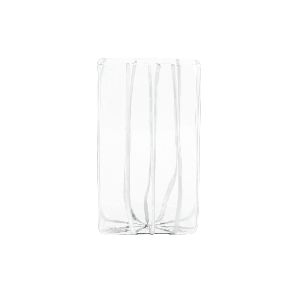 Nuovo Stripe White Rectangular Vase