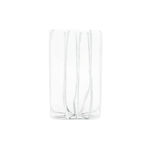 Nuovo Stripe White Rectangular Vase