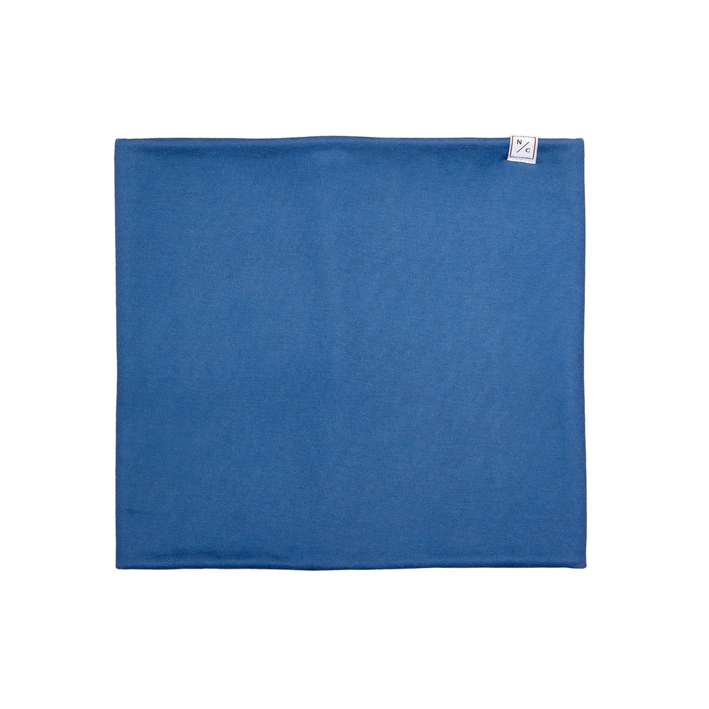 Kids and women's blue fleece neck warmer for boys and girls, made with soft, breathable fabric to keep necks warm during outdoor play, skiing, and winter snow activities