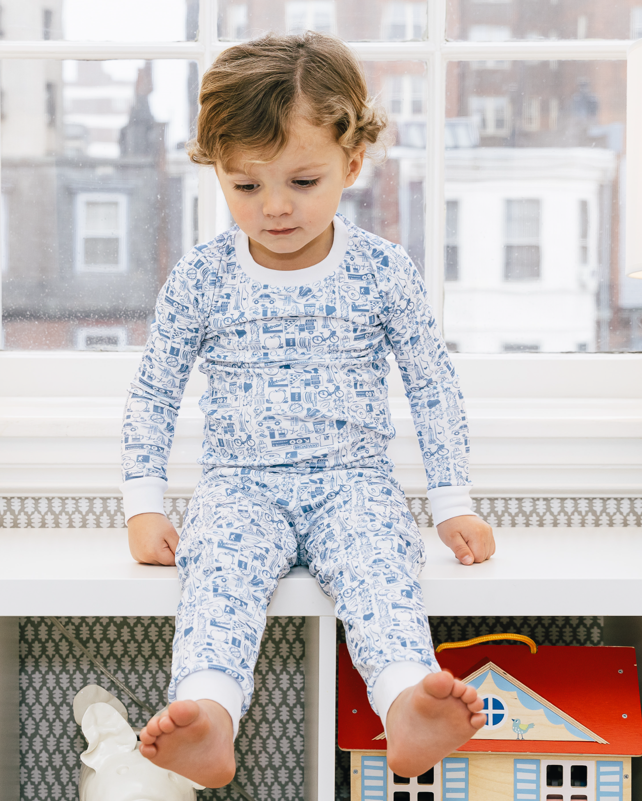 Joy Street Kids New York City Two Piece Pajamas Blue