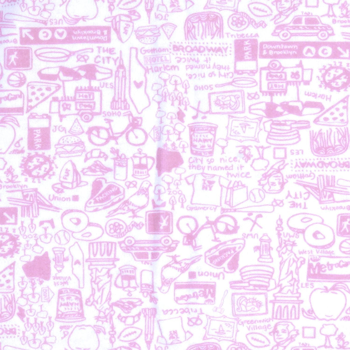 Joy Street Kids New York City print detail, pink