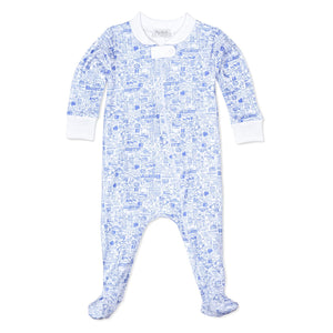 Joy Street Kids New York City Zip Onesie, blue