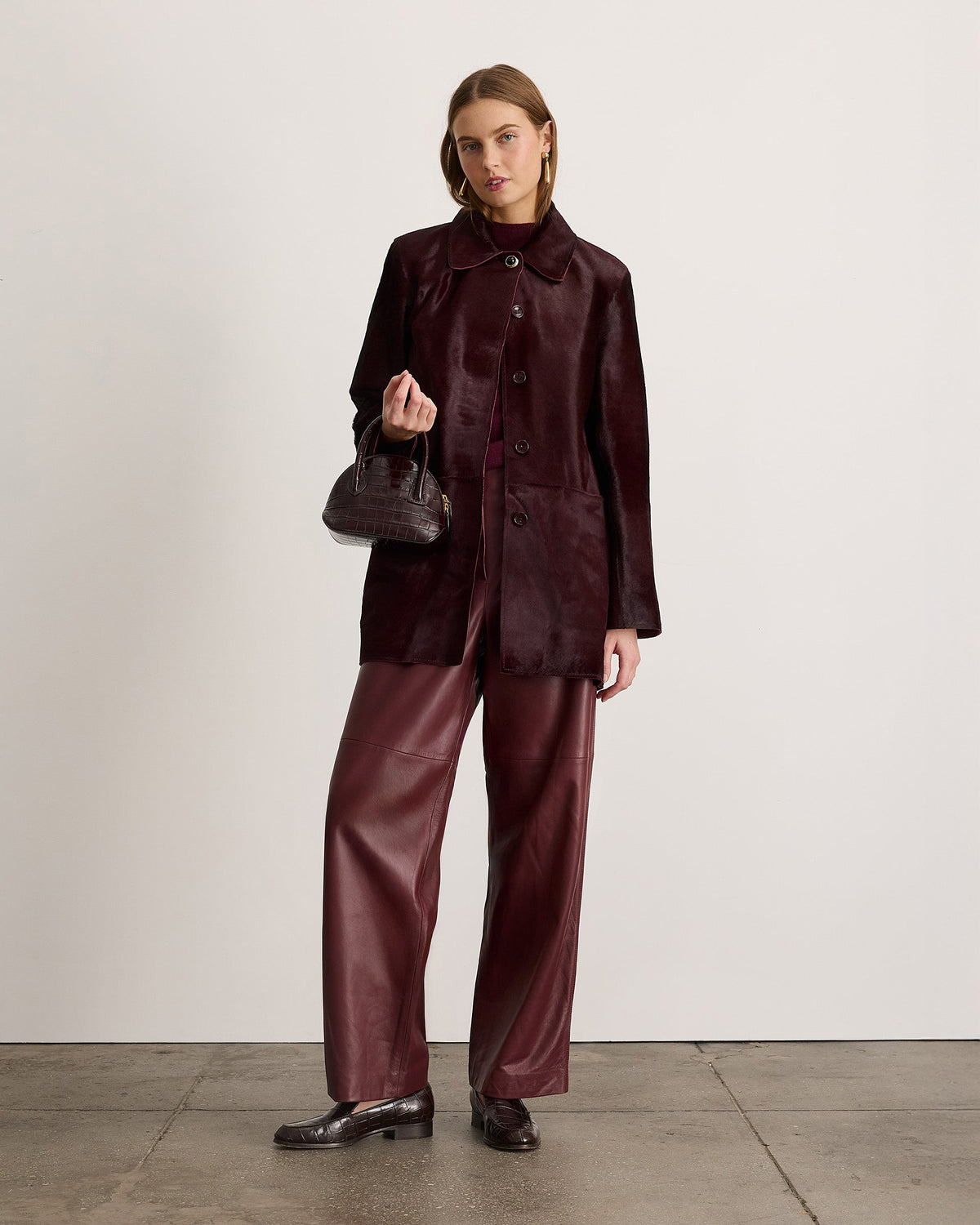 Nadia Coat in Deep Redwood
