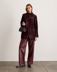 Nadia Coat in Deep Redwood
