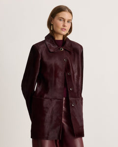 Nadia Coat in Deep Redwood