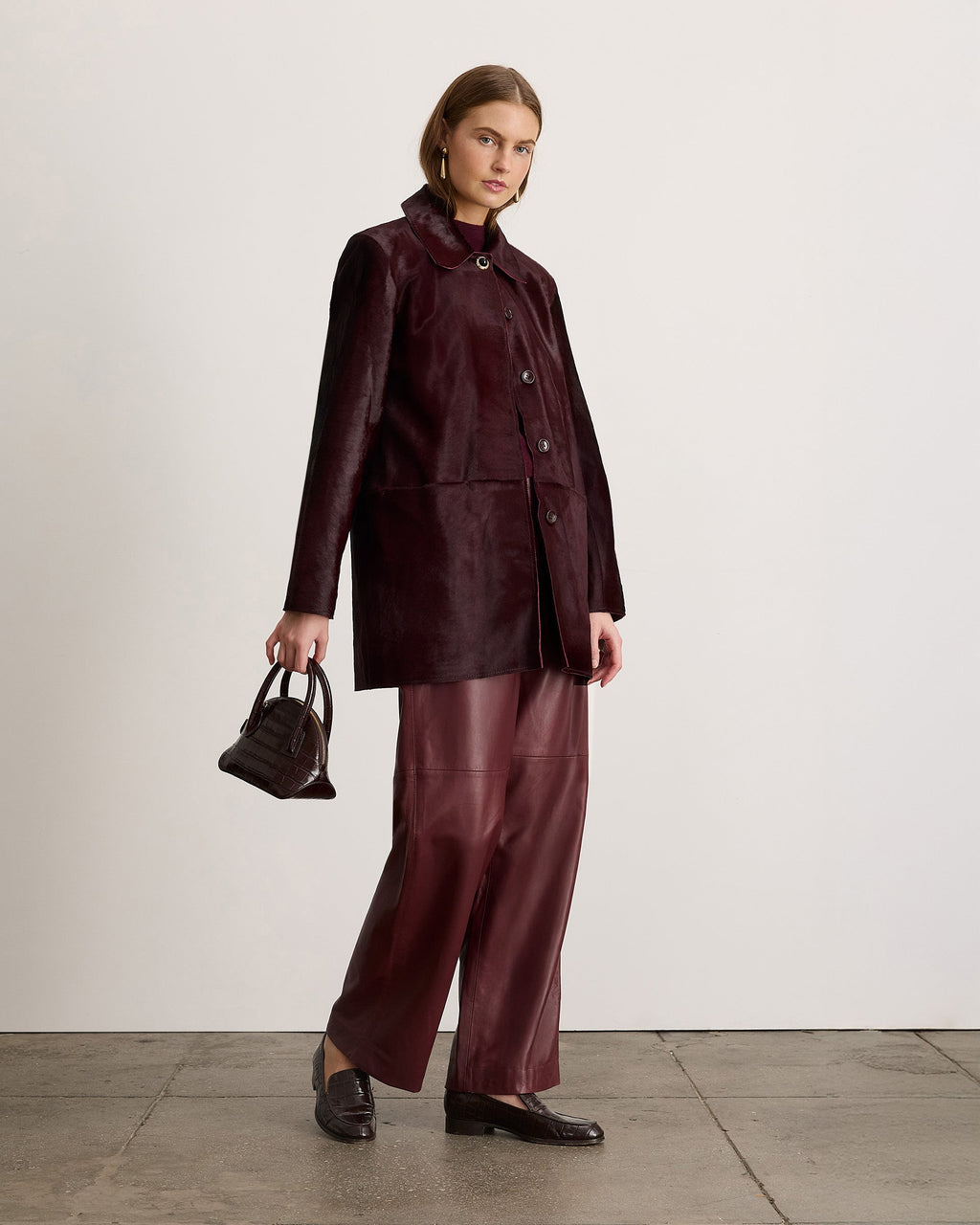 Nadia Coat in Deep Redwood