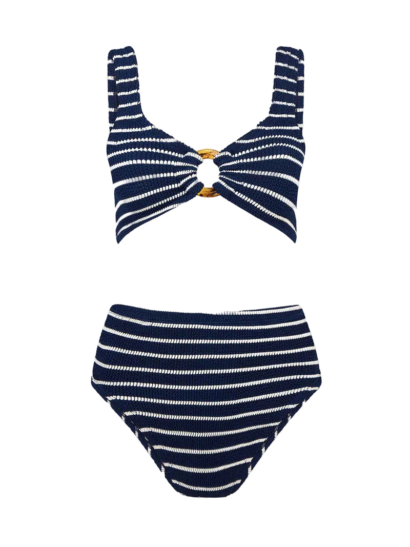 Nadine Bikini in Navy/White Stripe