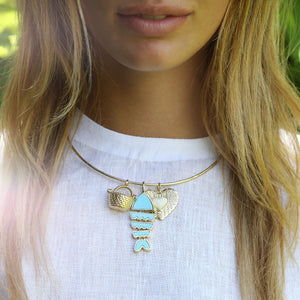 Bonito Fish Charm in Turquoise