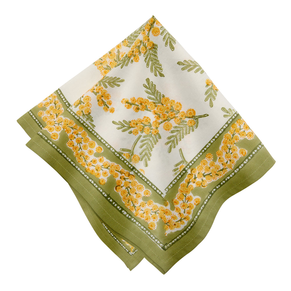 Mimosa Green & Yellow Napkins, Set of 6