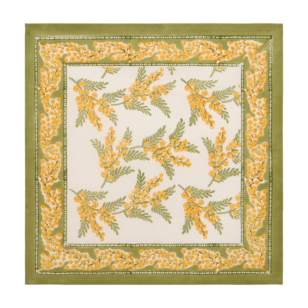 Mimosa Green & Yellow Napkins, Set of 6