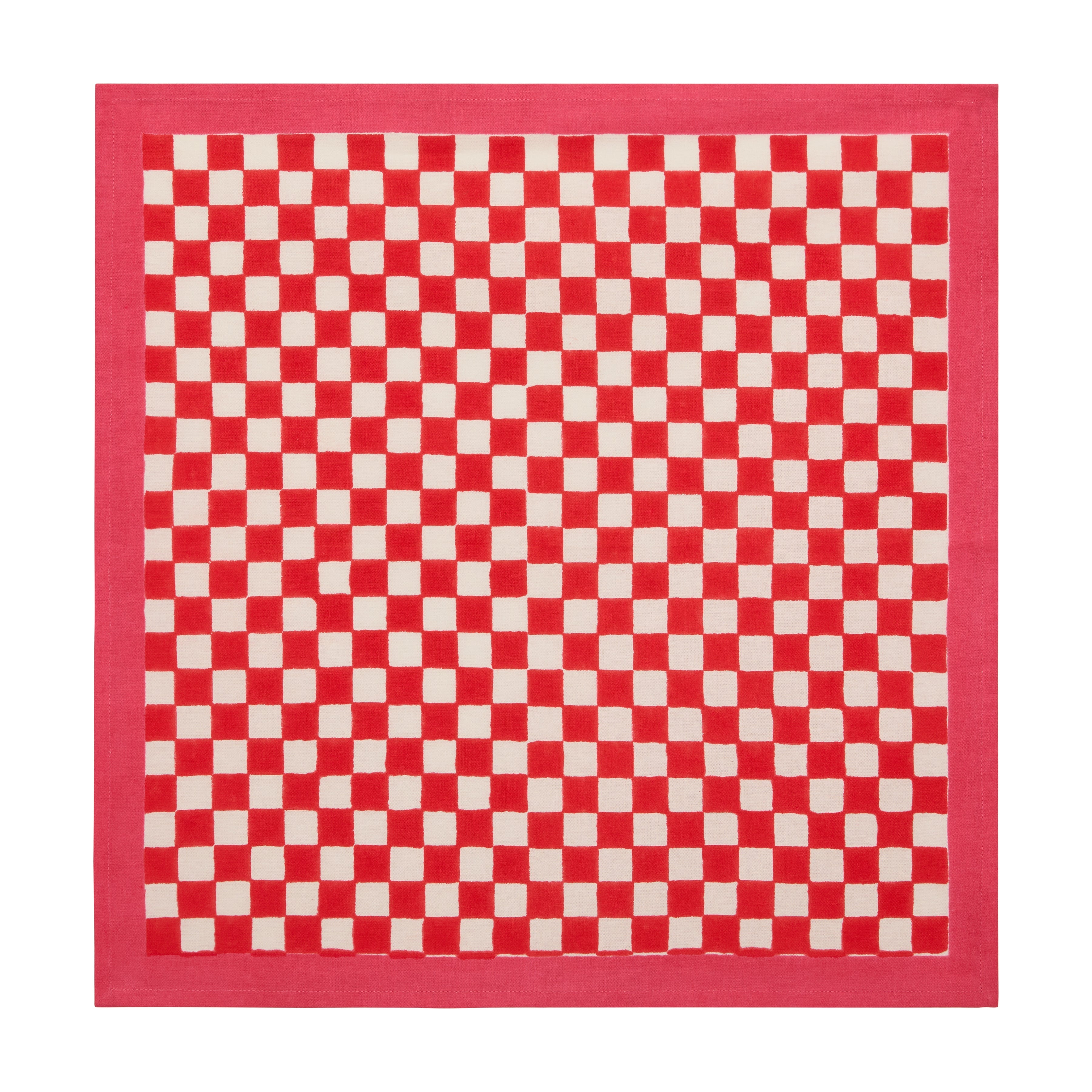 Gingham Check Red/Pink Napkins, Set of 4