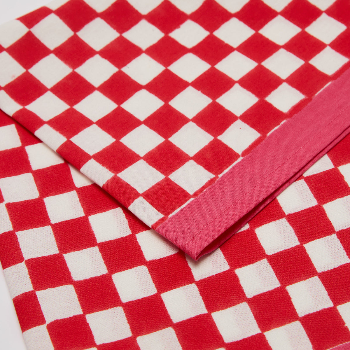 Gingham Check Red/Pink Napkins, Set of 4