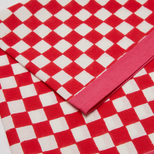 Gingham Check Red/Pink Napkins, Set of 4