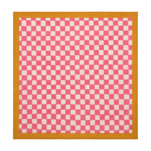 Gingham Check Pink/Mustard Napkins, Set of 4