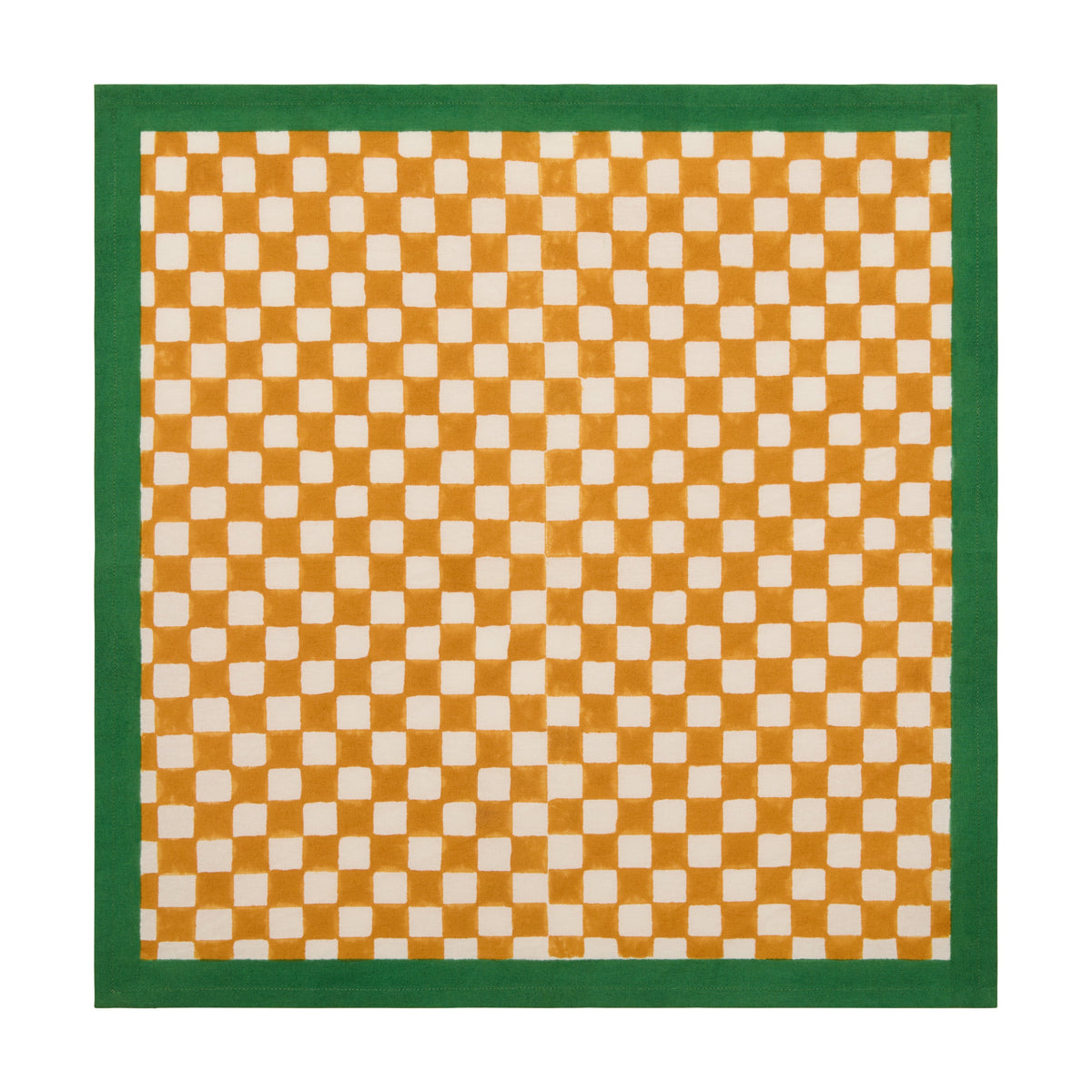 Gingham Check Mustard/Green Napkins, Set of 4