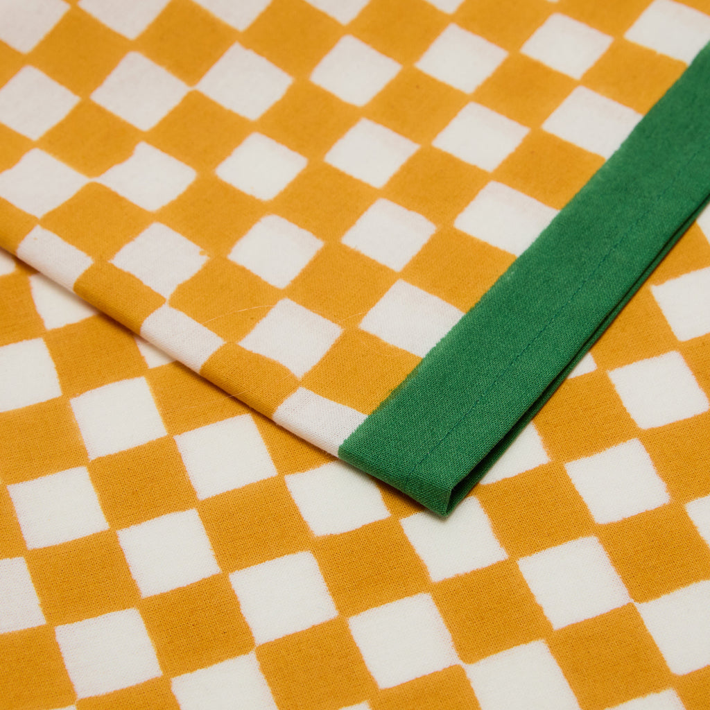 Gingham Check Mustard/Green Napkins, Set of 4