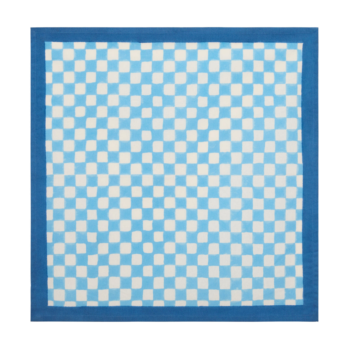 Gingham Check Blue/Blue Napkins, Set of 4