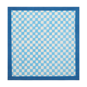 Gingham Check Blue/Blue Napkins, Set of 4