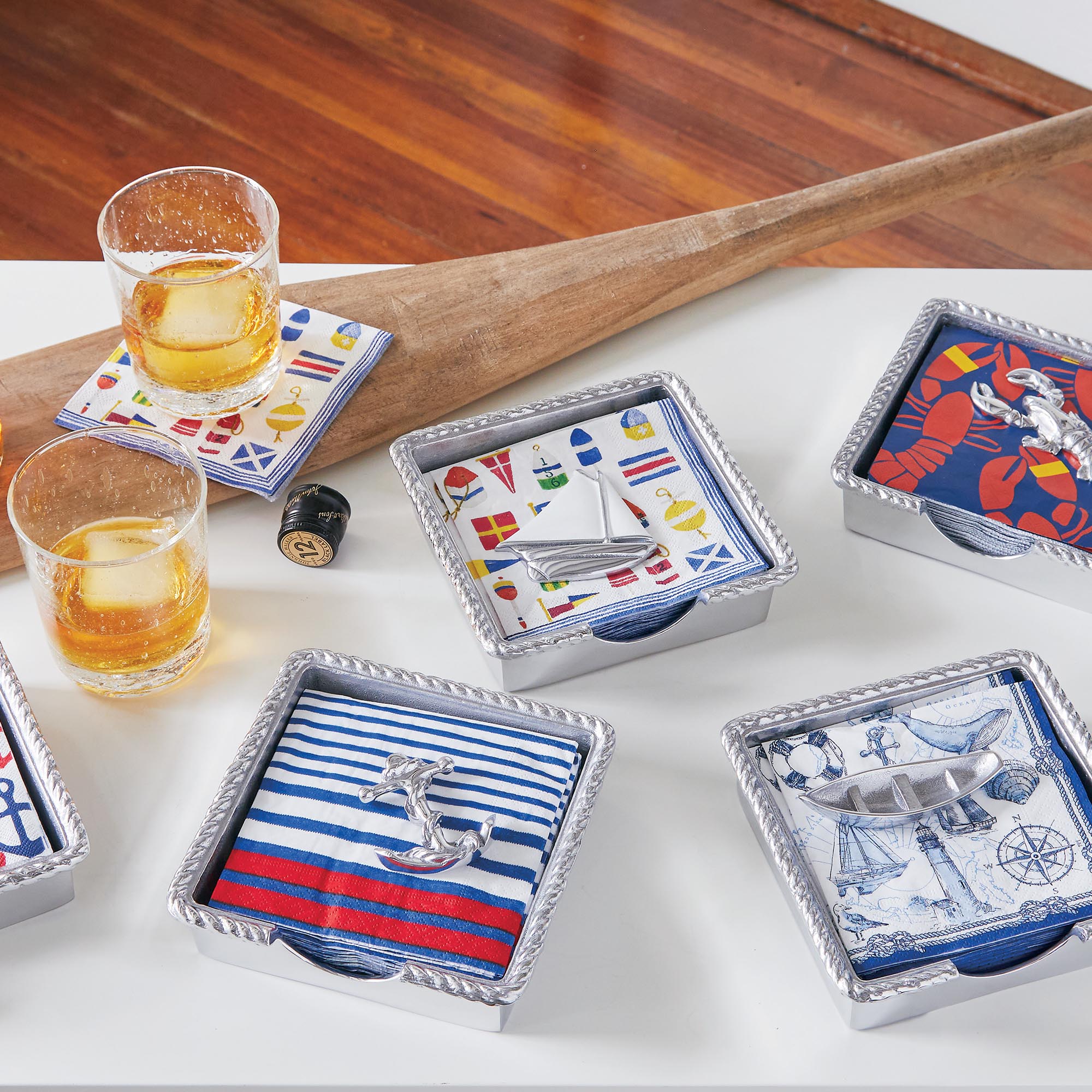 Lobster Rope Napkin Box Set